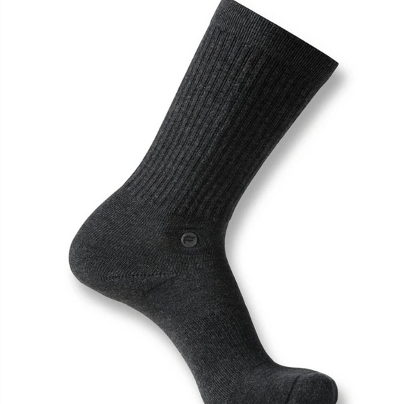 Fabletics The Front Runner Crew Sock in Black Heather - NWT - Picture 1 of 6